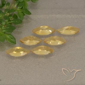 1.33克拉天然黄水晶，榄尖形，VVS-VS
