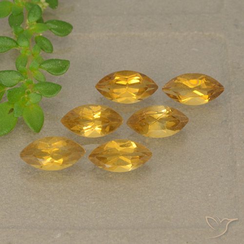 1.66ctw 天然 橙金 黄水晶, 榄尖形, VVS-VS