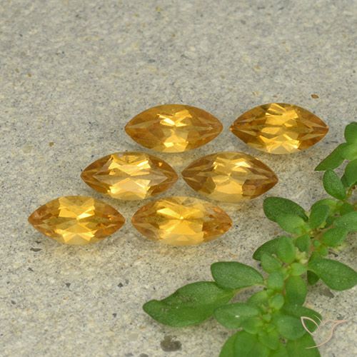 1.54ctw 天然 橙金 黄水晶, 榄尖形, VVS-VS