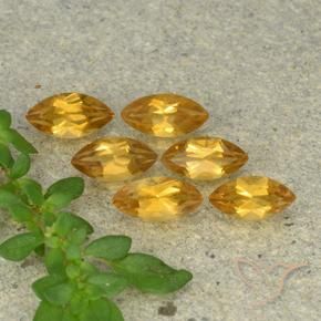 1.54克拉天然黄水晶，榄尖形，VVS-VS
