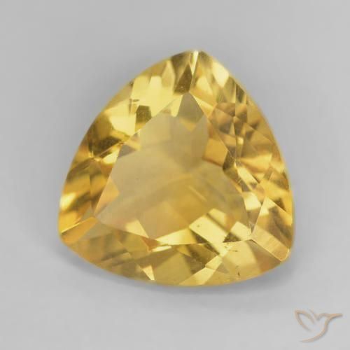 4.72克拉天然黄水晶，胖三角形，VVS