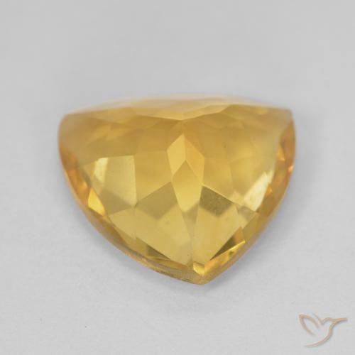4.72克拉天然黄水晶，胖三角形，VVS
