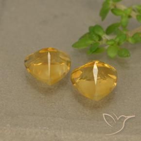 1.46克拉天然黄水晶，胖三角形，VVS-VS