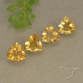 2.52克拉天然黄水晶，胖三角形，VVS-VS