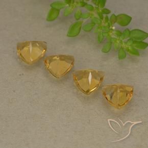 2.52克拉天然黄水晶，胖三角形，VVS-VS