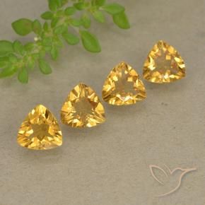 2.60克拉天然黄水晶，胖三角形，VVS-VS