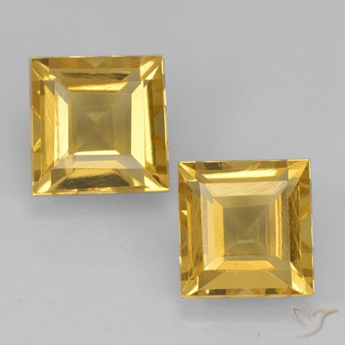 2.16ctw 天然 黄金色 黄水晶, 正方形, VVS-VS