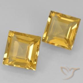 2.16克拉天然黄水晶，正方形，VVS-VS