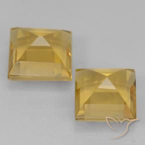 2.16克拉天然黄水晶，正方形，VVS-VS