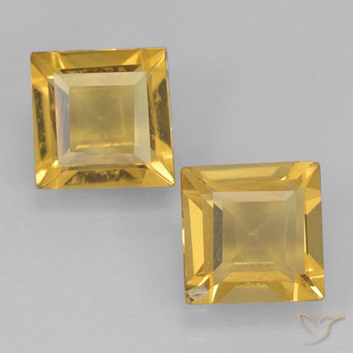 1.75ctw 天然 中金 黄水晶, 正方形, VVS-VS