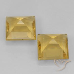 1.90克拉天然黄水晶，正方形，VVS-VS