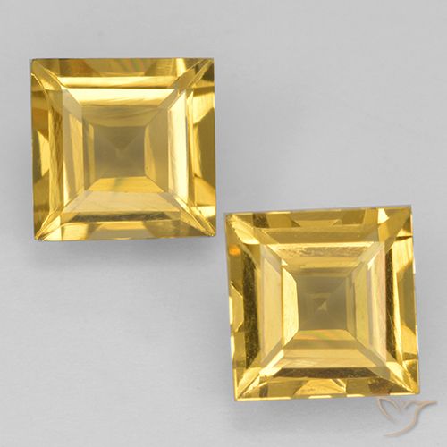 2.27ctw 天然 金色 黄水晶, 正方形, VVS-VS