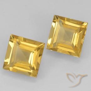 2.27克拉天然黄水晶，正方形，VVS-VS