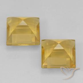 2.27克拉天然黄水晶，正方形，VVS-VS