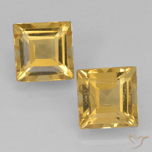 1.11ct 天然亮金黄水晶, 正方形, VS