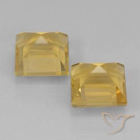 2.07克拉天然黄水晶，正方形，VVS-VS