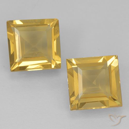 1.83ctw 天然 中金 黄水晶, 正方形, VVS-VS
