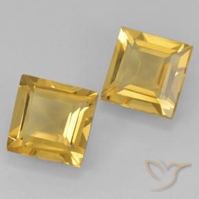 1.83克拉天然黄水晶，正方形，VVS-VS