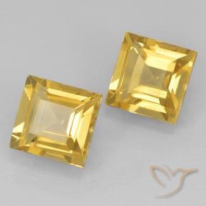 1.99克拉天然黄水晶，正方形，VVS-VS