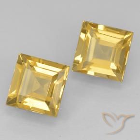 2.05克拉天然黄水晶，正方形，VVS-VS