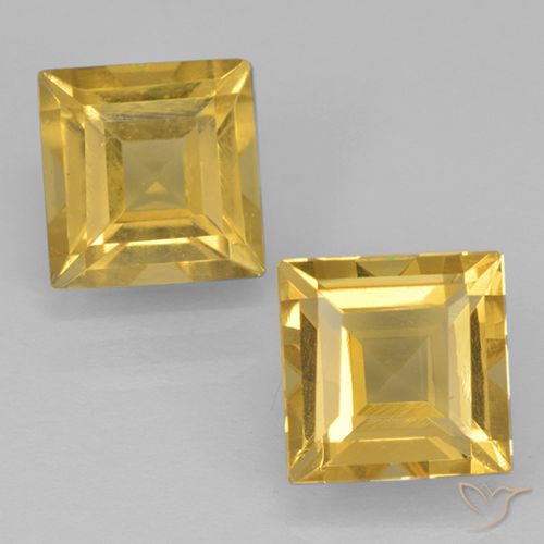 2.21ctw 天然 金色 黄水晶, 正方形, VVS-VS