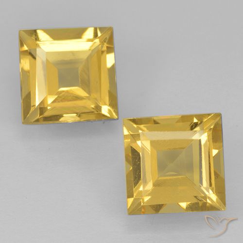 2.28ctw 天然 金色 黄水晶, 正方形, VVS-VS