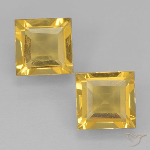1.78ctw 天然 金色 黄水晶, 正方形, VVS-VS
