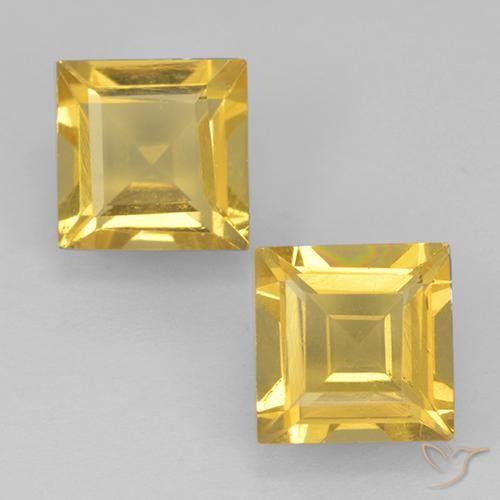 1.83ctw 天然 金色 黄水晶, 正方形, VVS-VS
