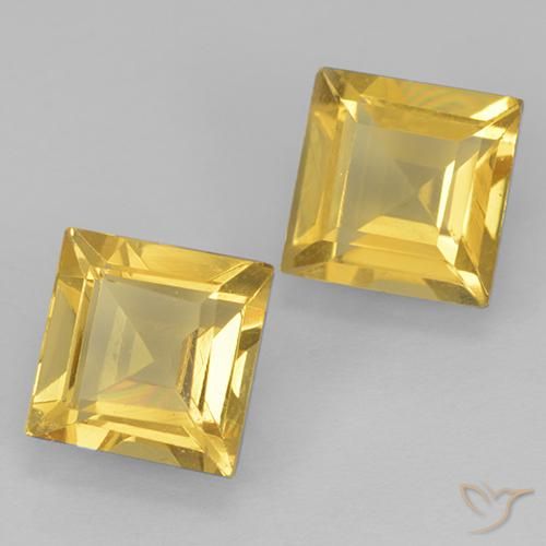 1.83克拉天然黄水晶，正方形，VVS-VS