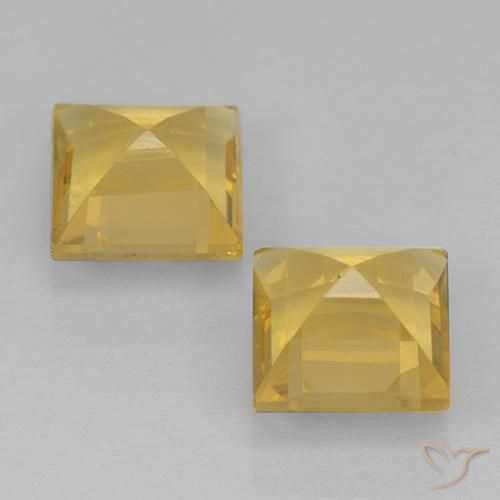 1.83克拉天然黄水晶，正方形，VVS-VS