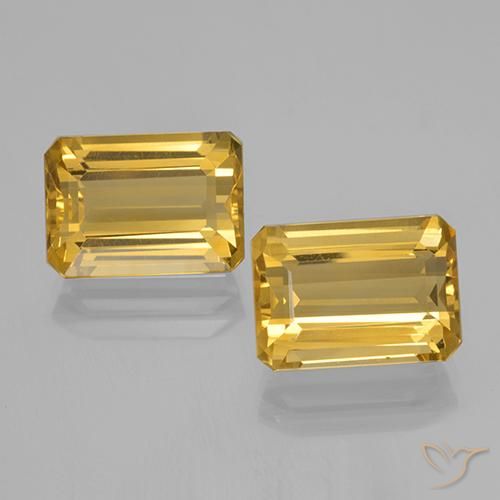 15.80ctw 天然 金色 黄水晶, 祖母绿式切割, VVS