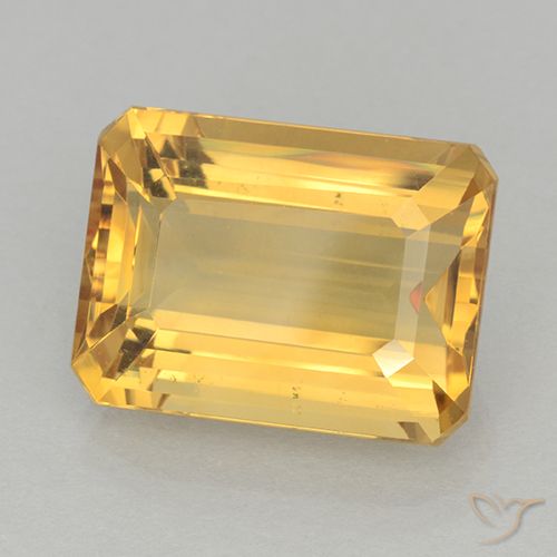 11.43ct 天然 中金 黄水晶, 祖母绿式切割, VVS-VS