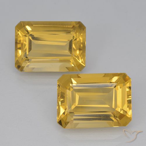14.82ctw 天然 亮金 黄水晶, 祖母绿式切割, VVS