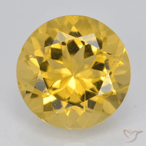 5.59ct 天然 中金 黄水晶, 圆形的, VVS