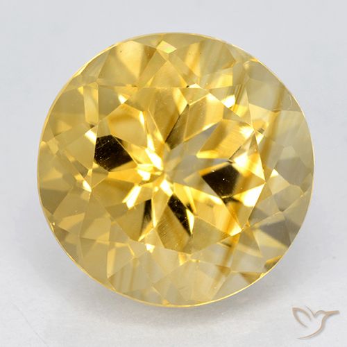 6.16ct 天然 中金 黄水晶, 圆形的, VVS