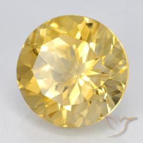 6.16克拉天然黄水晶，圆形的，VVS