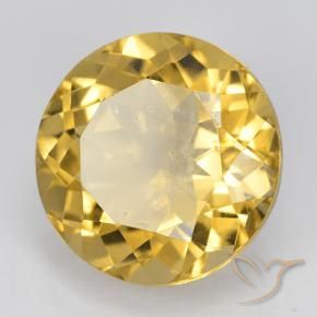 6.05克拉天然黄水晶，圆形的，VVS