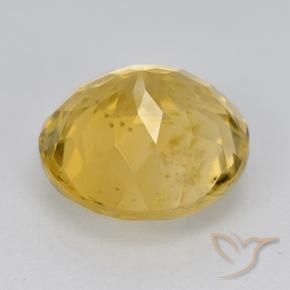 6.05克拉天然黄水晶，圆形的，VVS