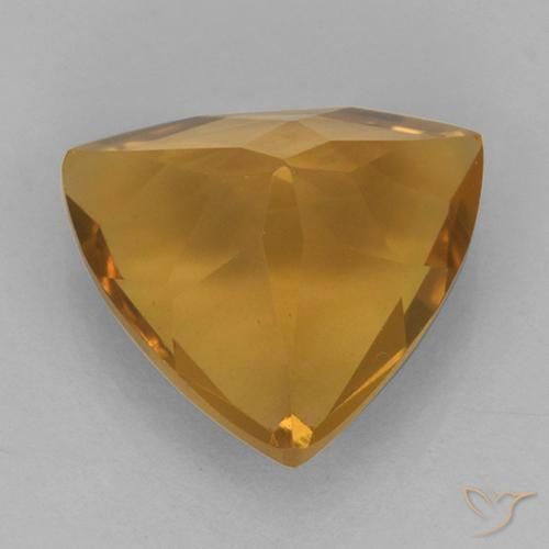 1.98克拉天然黄水晶，胖三角形，VVS