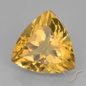 2.18克拉天然黄水晶，胖三角形，VVS