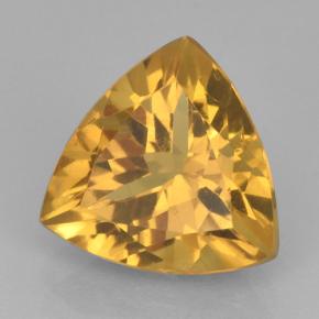 2.24克拉天然金色黄水晶，三角形，9.3×9毫米，VVS