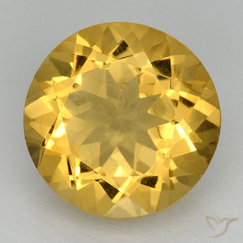 5.42ct 天然 中金 黄水晶, 圆形的, VVS