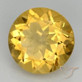 5.42克拉天然黄水晶，圆形的，VVS