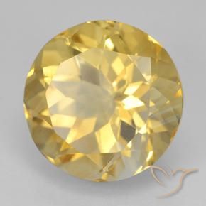 5.93克拉天然黄水晶，圆形的，VVS-VS