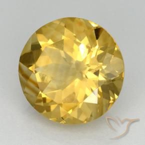 5.65克拉天然黄水晶，圆形的，VVS