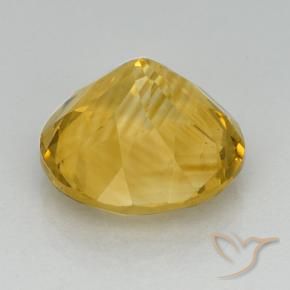 5.65克拉天然黄水晶，圆形的，VVS