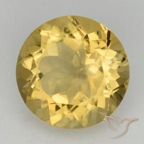 5.71克拉天然黄水晶，圆形的，VVS