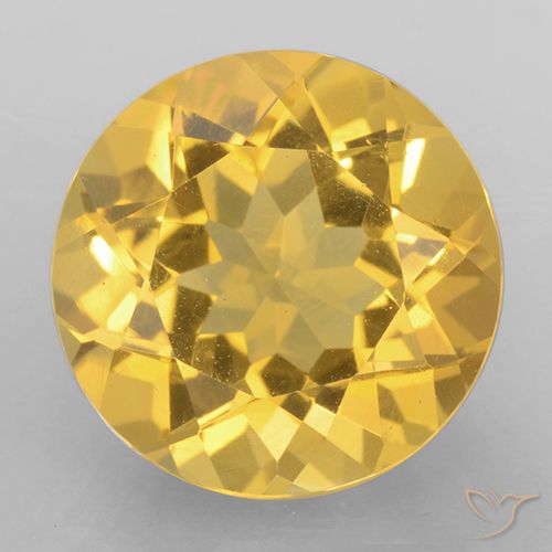 5.22ct 天然 中金 黄水晶, 圆形的, VVS