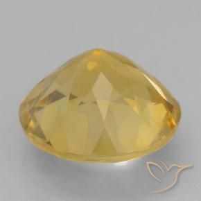 5.22克拉天然黄水晶，圆形的，VVS