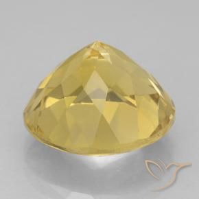 6.14克拉天然黄水晶，圆形的，VVS